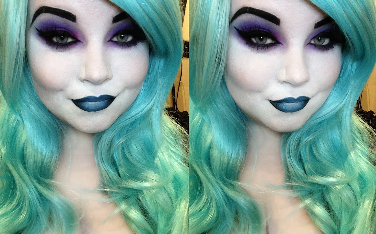 Female Hades Halloween makeup