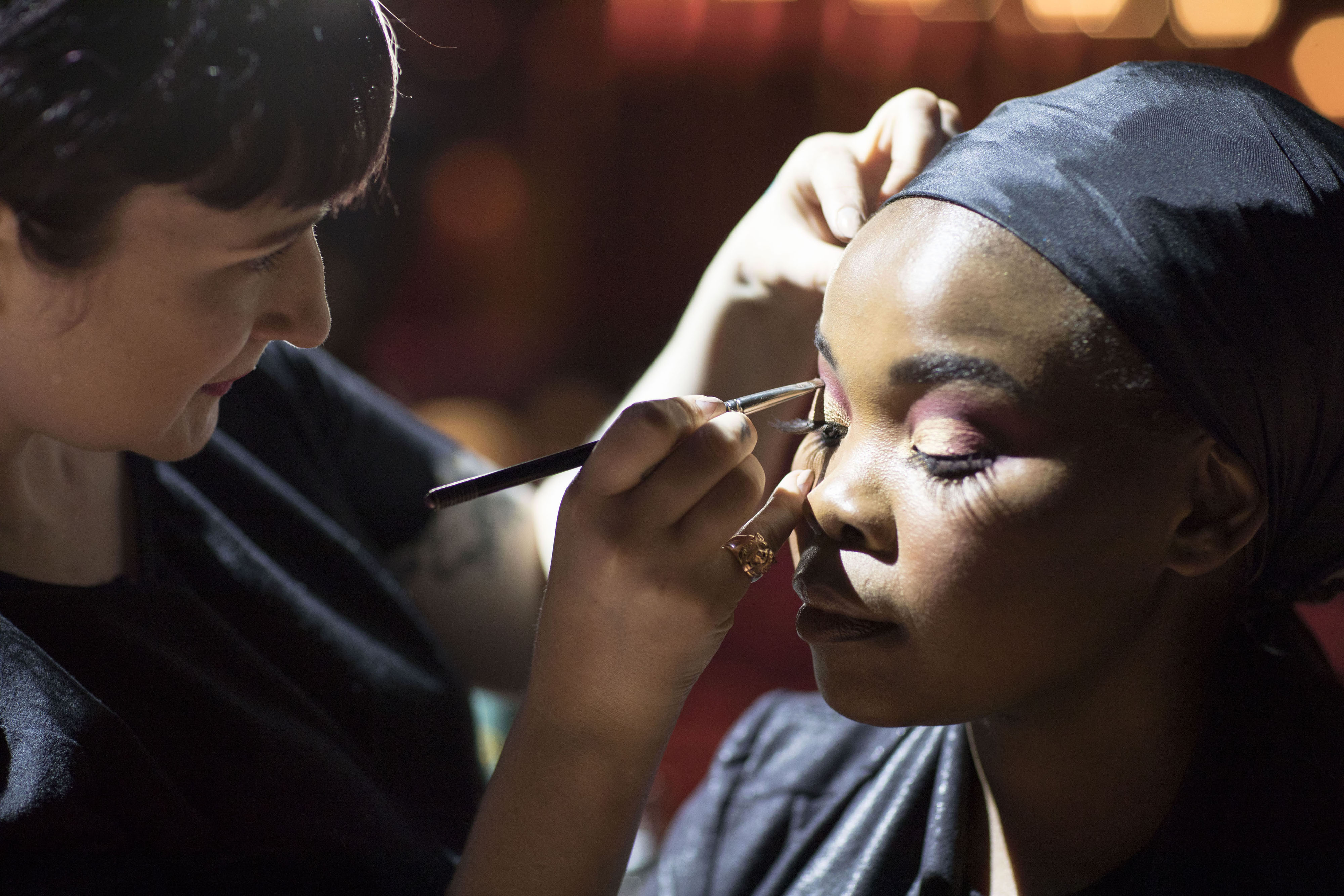 Disney Theatrical Group MAC Masterclass 6 May 2017. Azola Dlamini (Ensemble). Inspired by Rafiki design. Photographer Helen Maybanks (c) Disney (24)