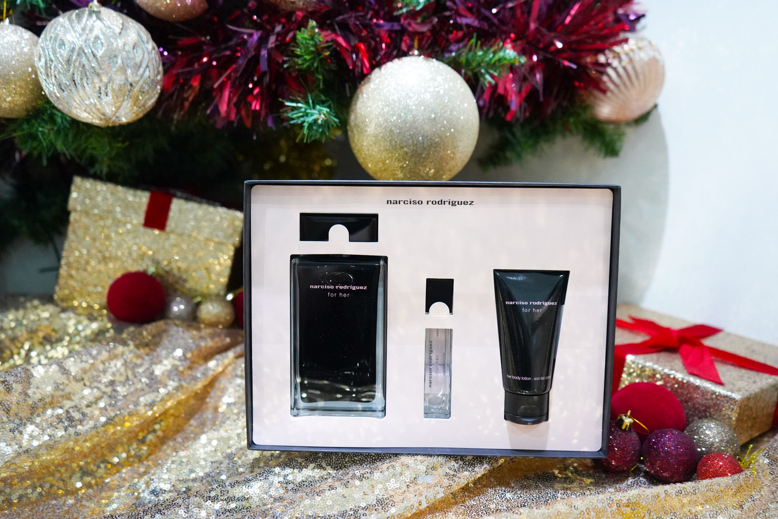Women’s Christmas Gift Guide 2022 12 Perfume Direct Narciso Rodriguez - For Her Eau de Toilette Women's Perfume 50ml Gift Set