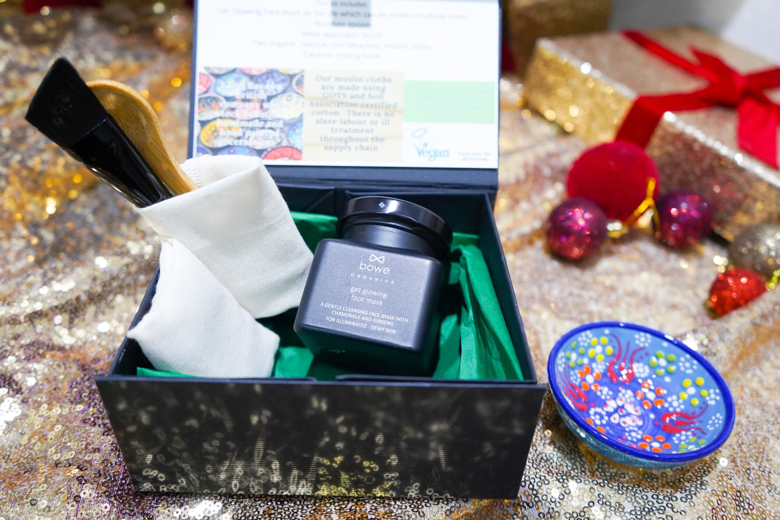 Women’s Christmas Gift Guide 2022 7 Bowe Organics – Get Glowing Face Mask Starter Kit