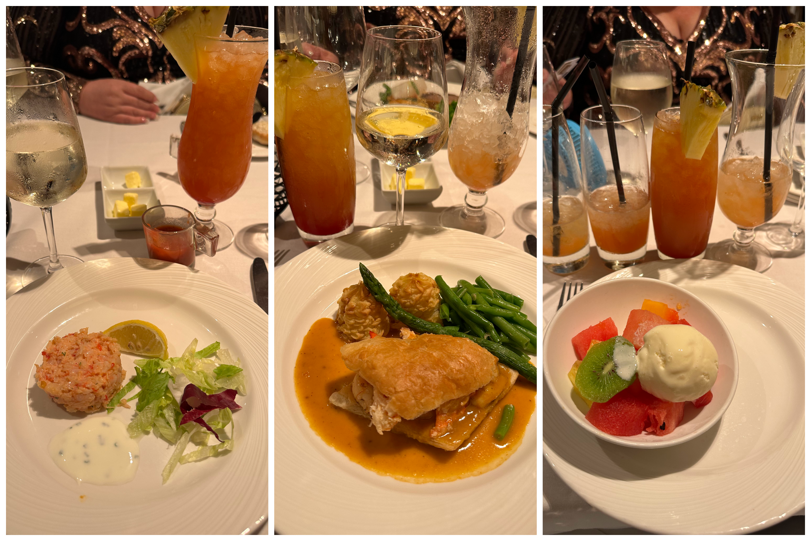 Celebration evening, chef's table, P&O Iona cruise ship