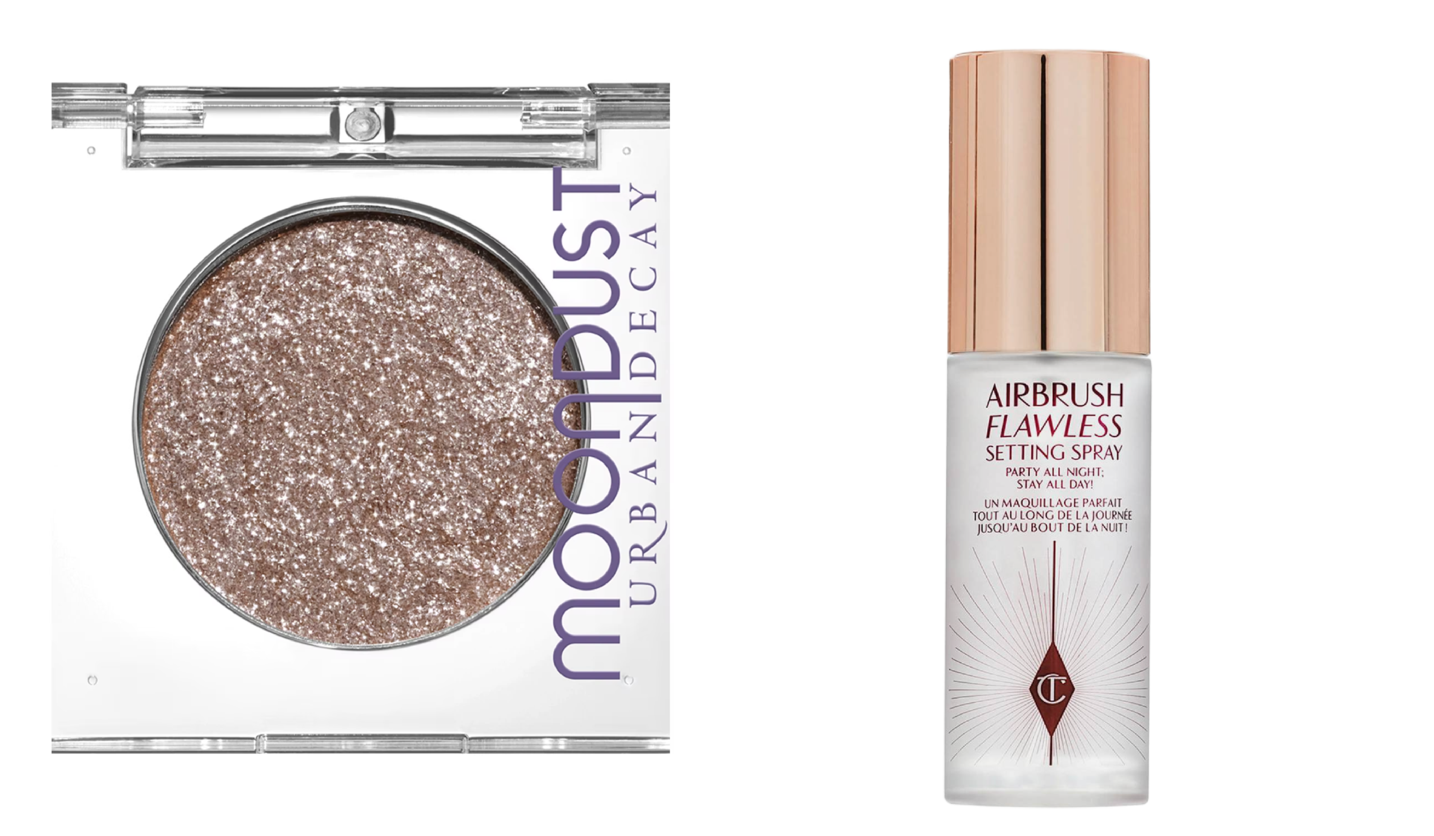 Georgina’s Beauty Awards 2023 5 Beauty Awards 2023, urban decay moondust, charlotte tilbury setting spray